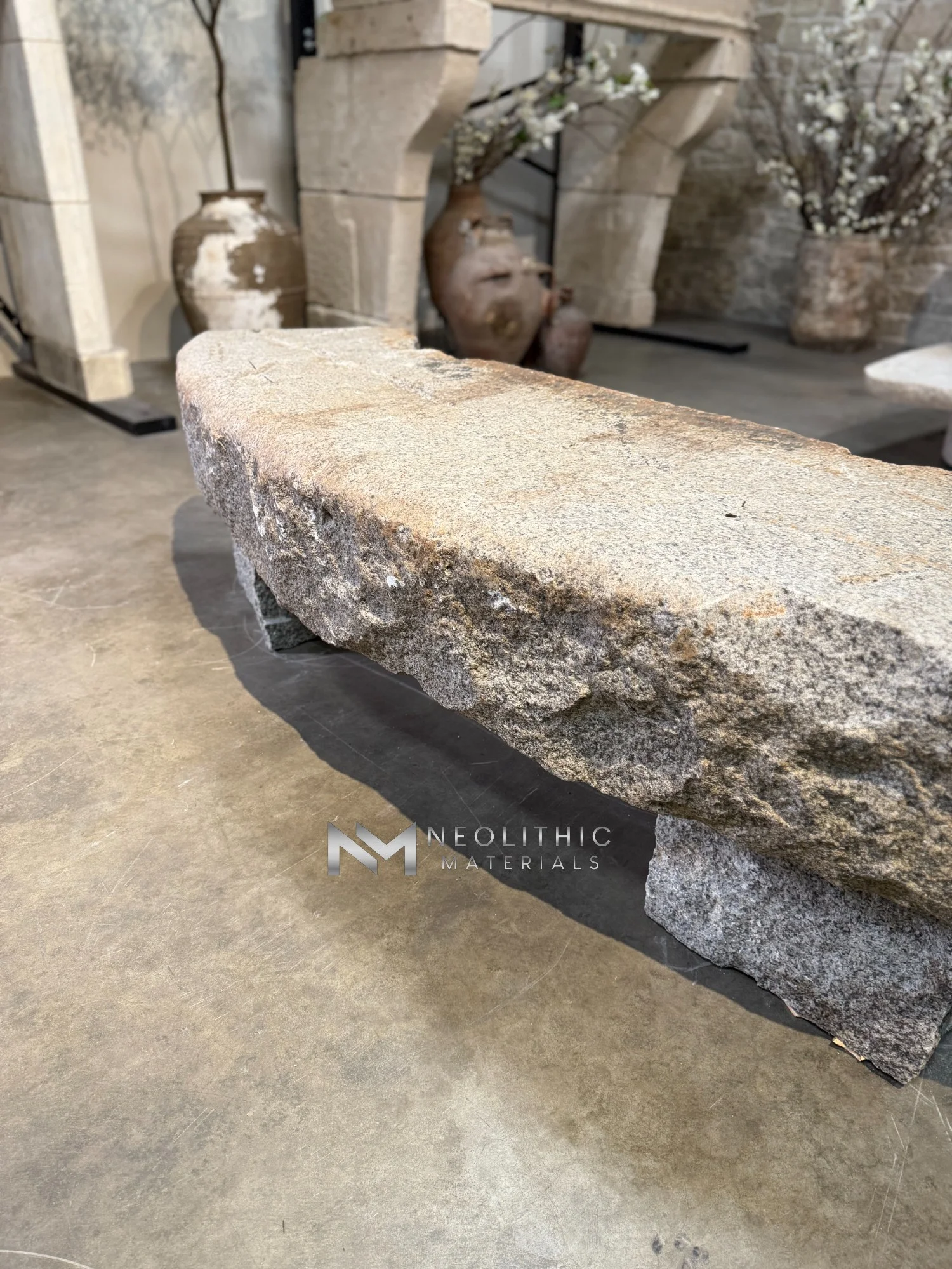 Antique Granite Bench - Image 8